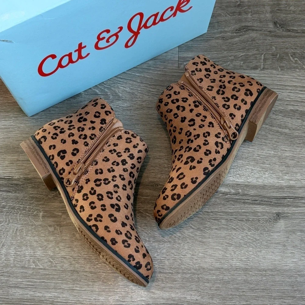 NEW Cat & Jack animal print ankle booties
